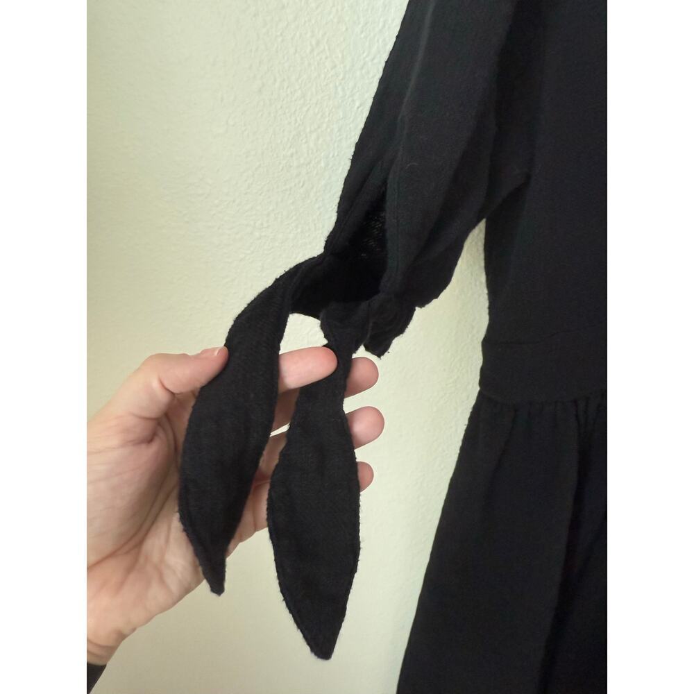 Free People Love My Life Black Cotton Midi Dress Size Medium - Picture 6 of 8